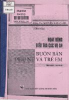 Hoạt động điều tra các vụ án buôn bán phụ nữ và trẻ em